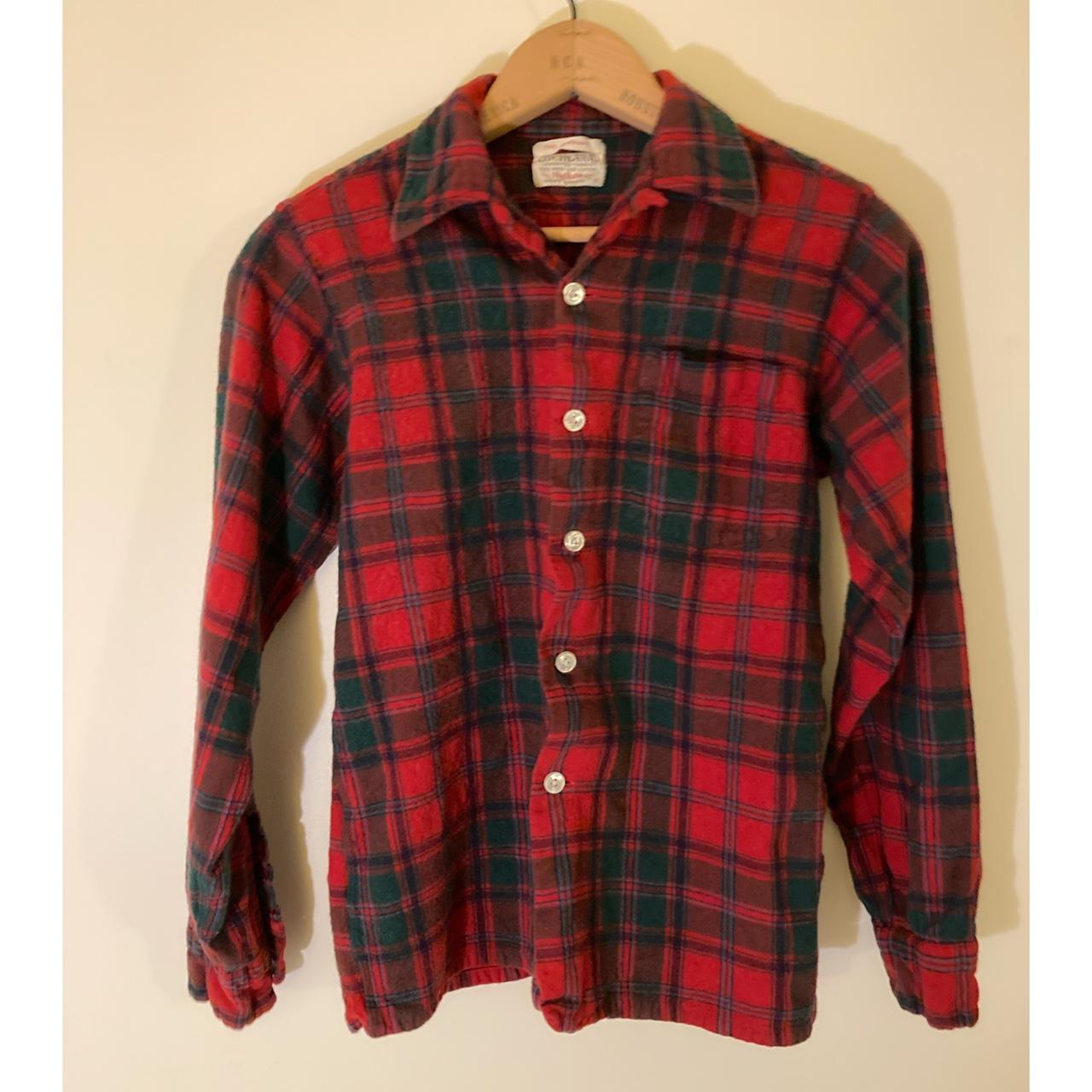 vintage 50s/60s Red/ royal plaid The Stewart...