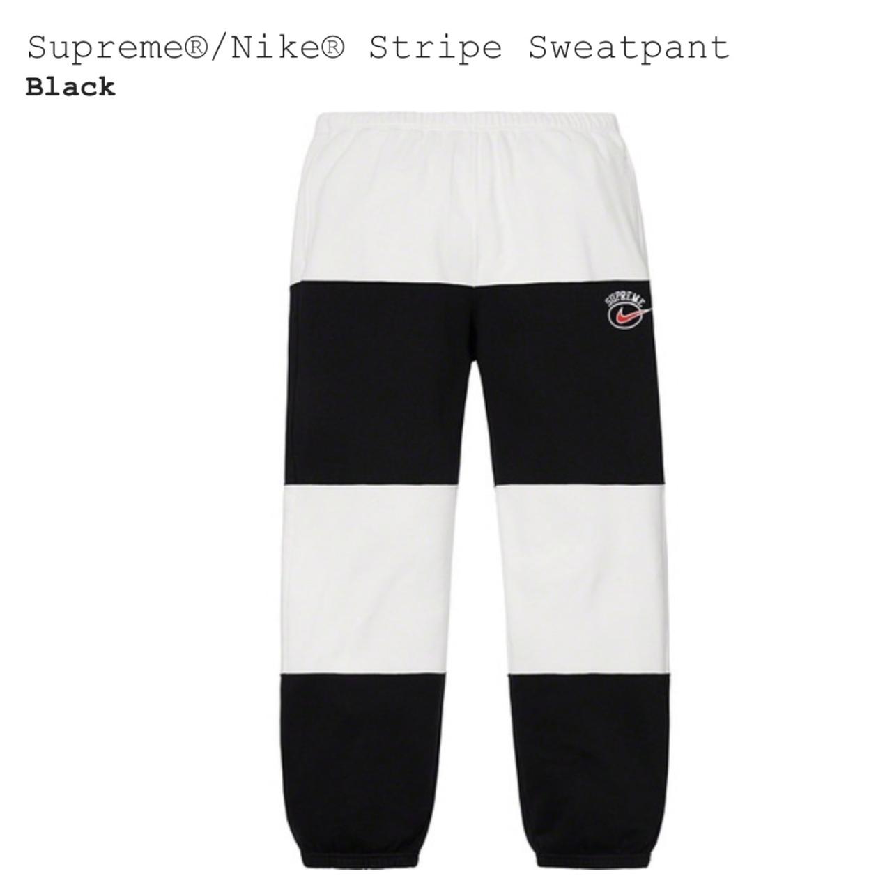 Supreme nike hot sale stripe sweatpants