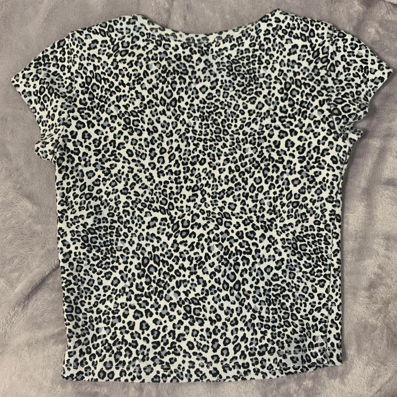 Brandy Melville Ashlyn. Blue cheetah baby tee Has... - Depop