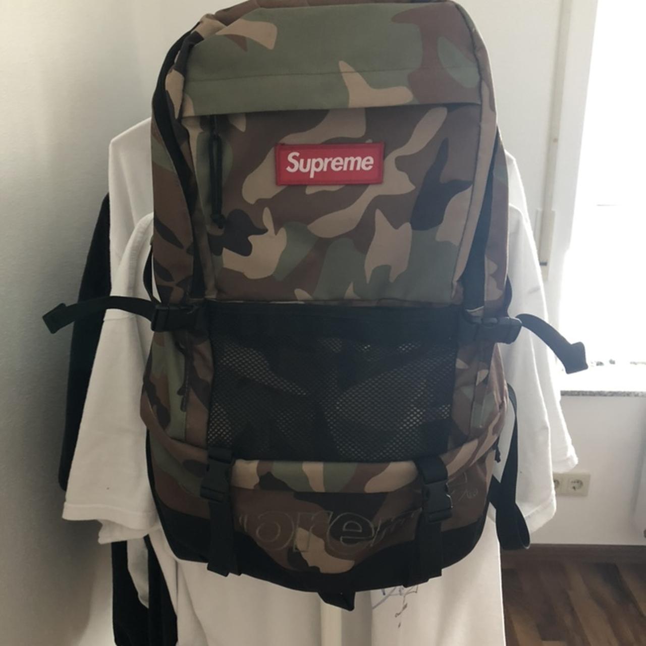 supreme camo backpack