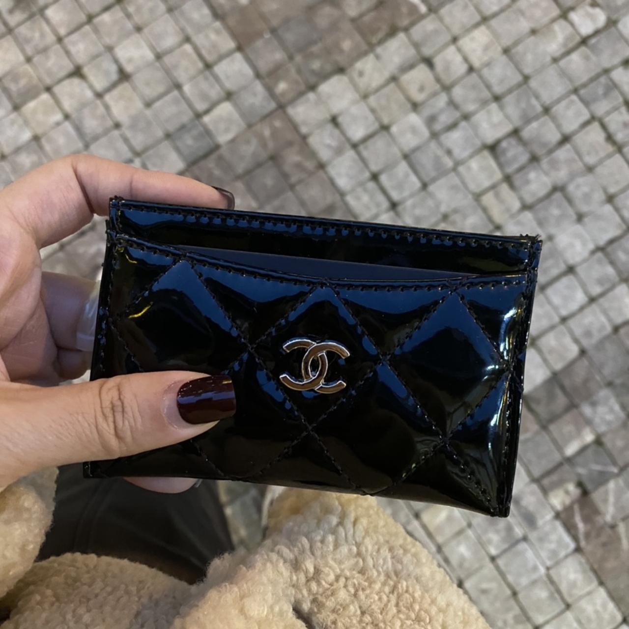 Chanel cardholder patent leather Its a vip gift - Depop