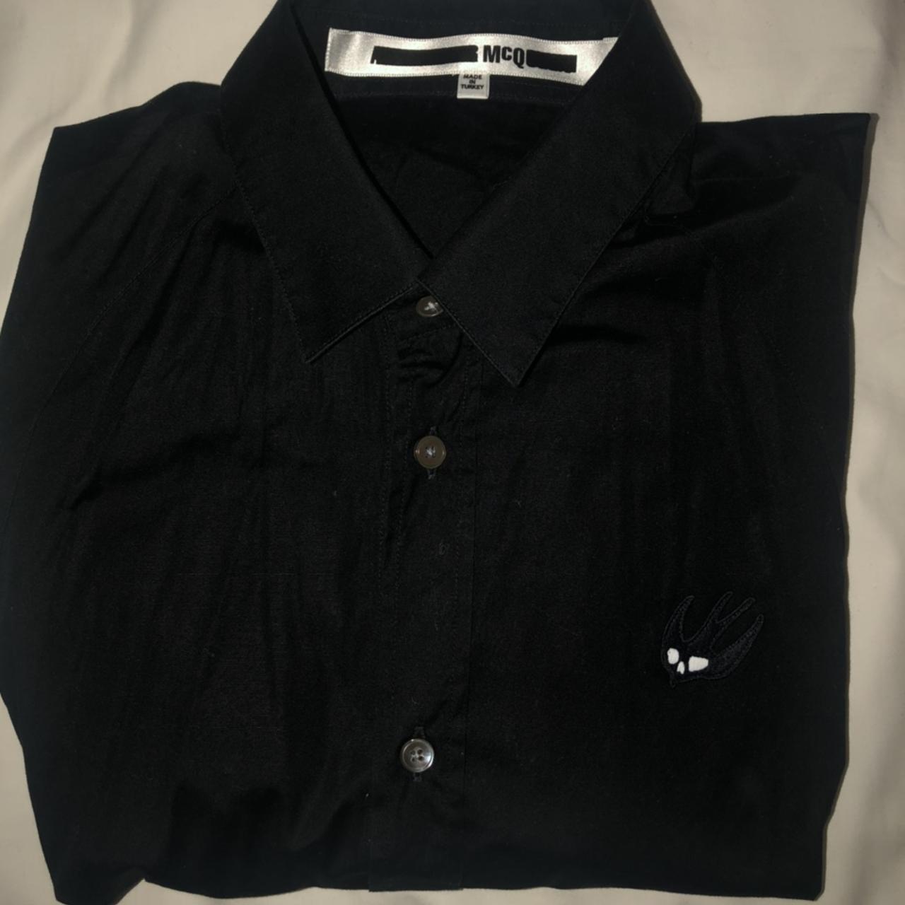 Alexander McQueen Curtis long sleeve swallow shirt.... - Depop