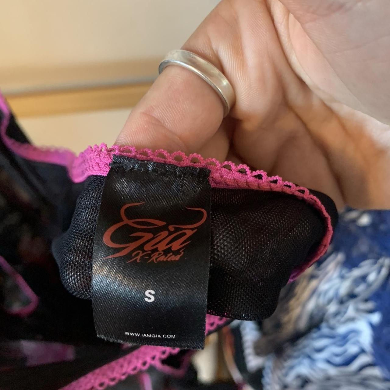 I am Gia brandy slip dress black floral Size... Depop