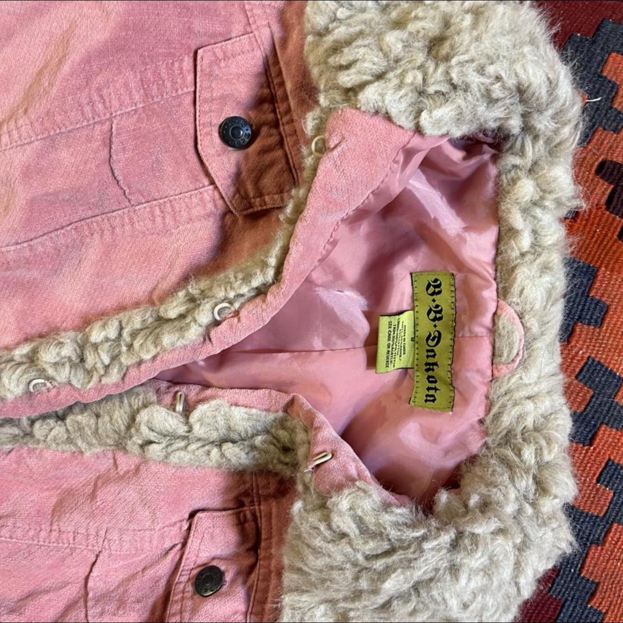 BB Dakota Pink Y2k Fur jacket Size Small Depop