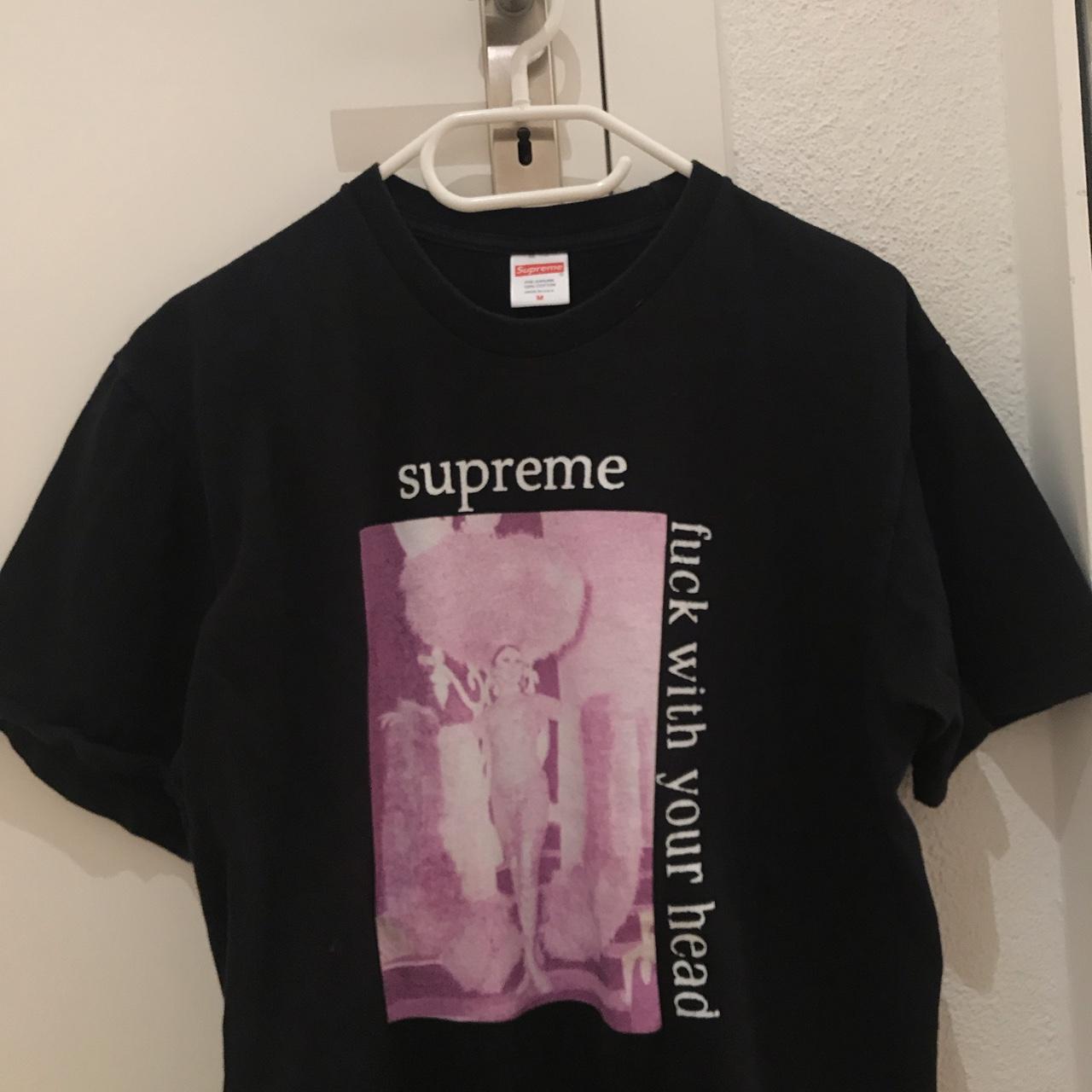 Supreme Tee black Season FW17, fuck with your... - Depop