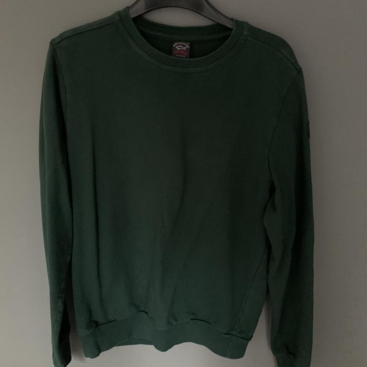 Paul & Shark men’s green sweatshirt in a... - Depop