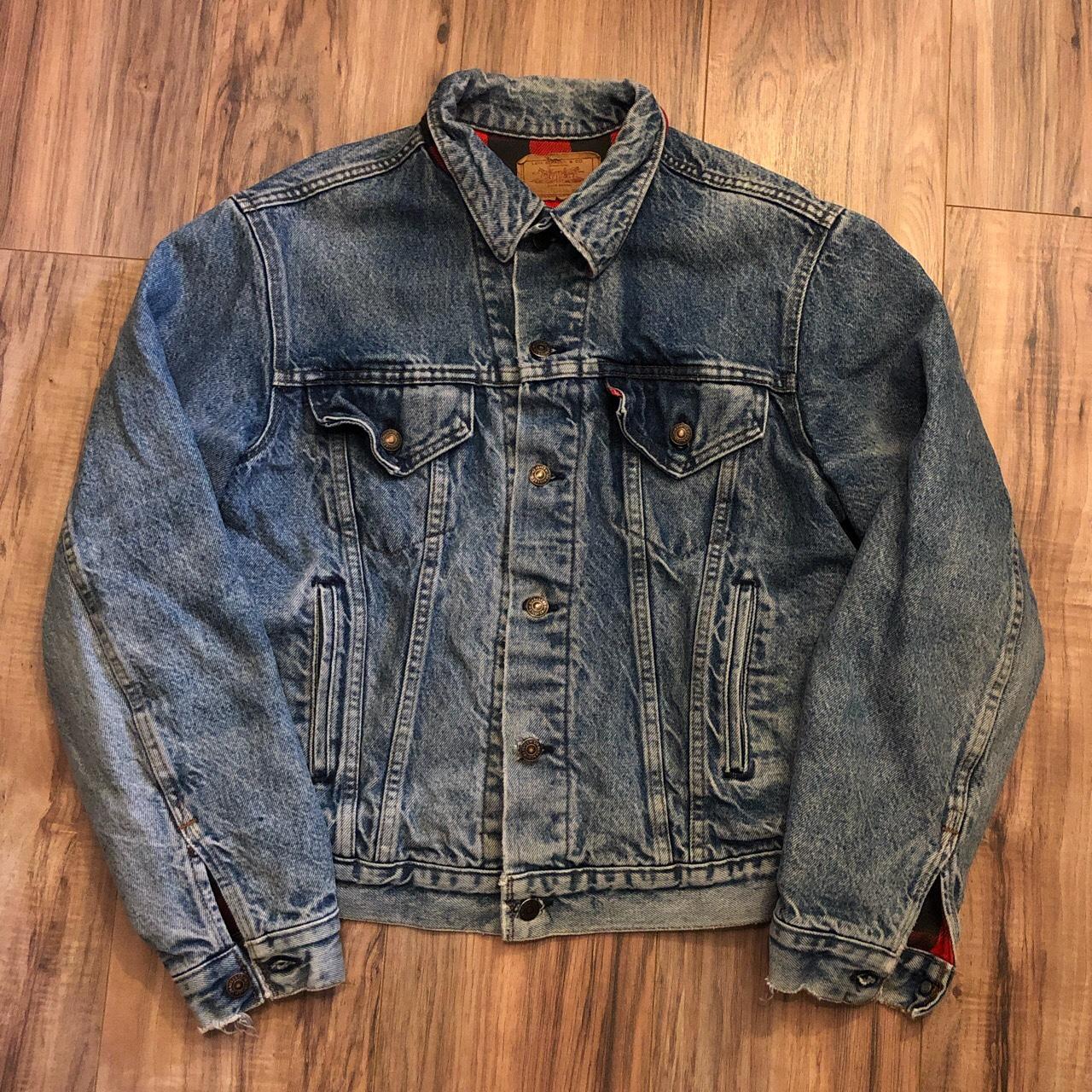 80s USA製 リーバイス 70417-0814 チェック Vtg 80s Levi's 70417 0814 Blue Denim Buffalo Plaid Flannel