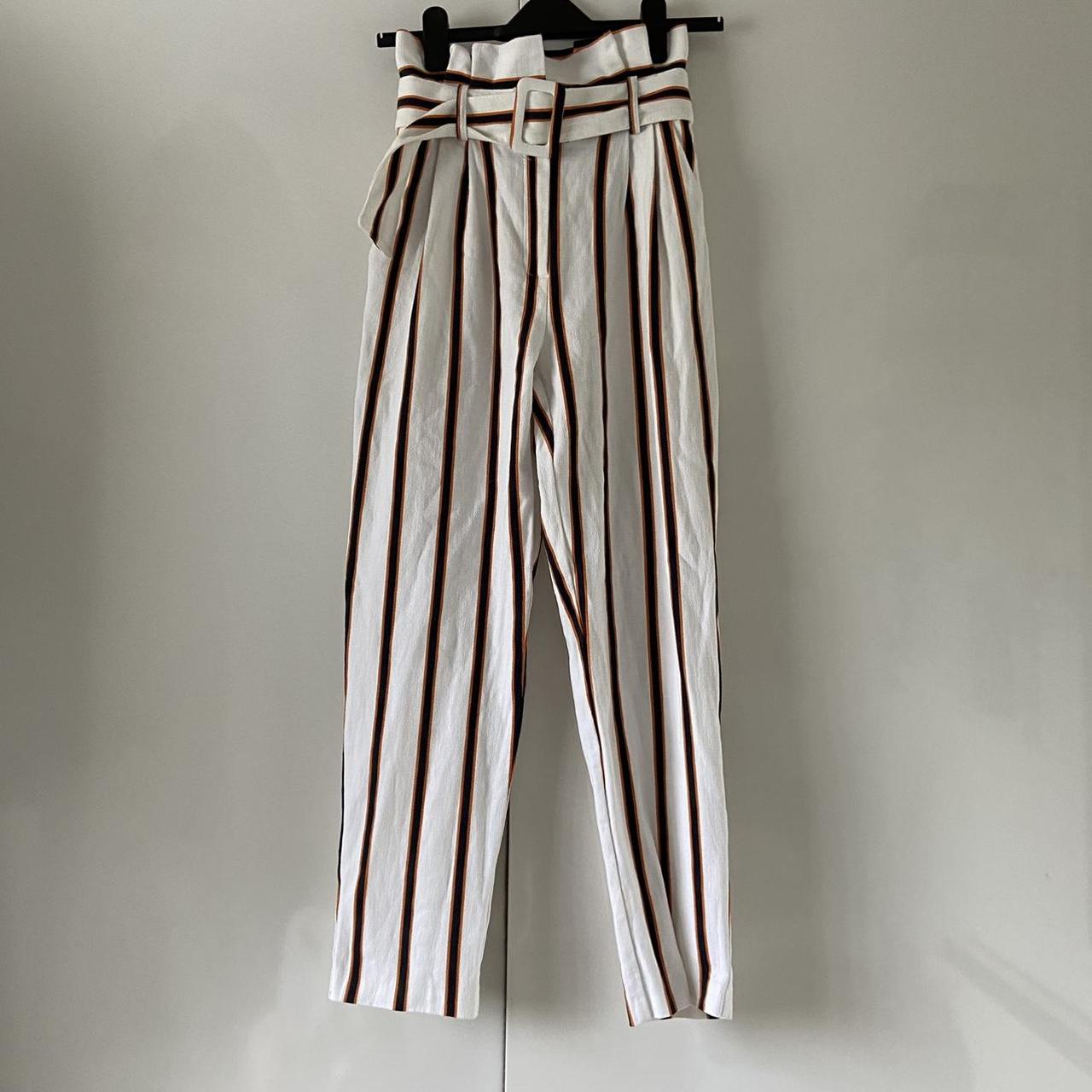 Topshop Womens White And Black Trousers Depop 1960