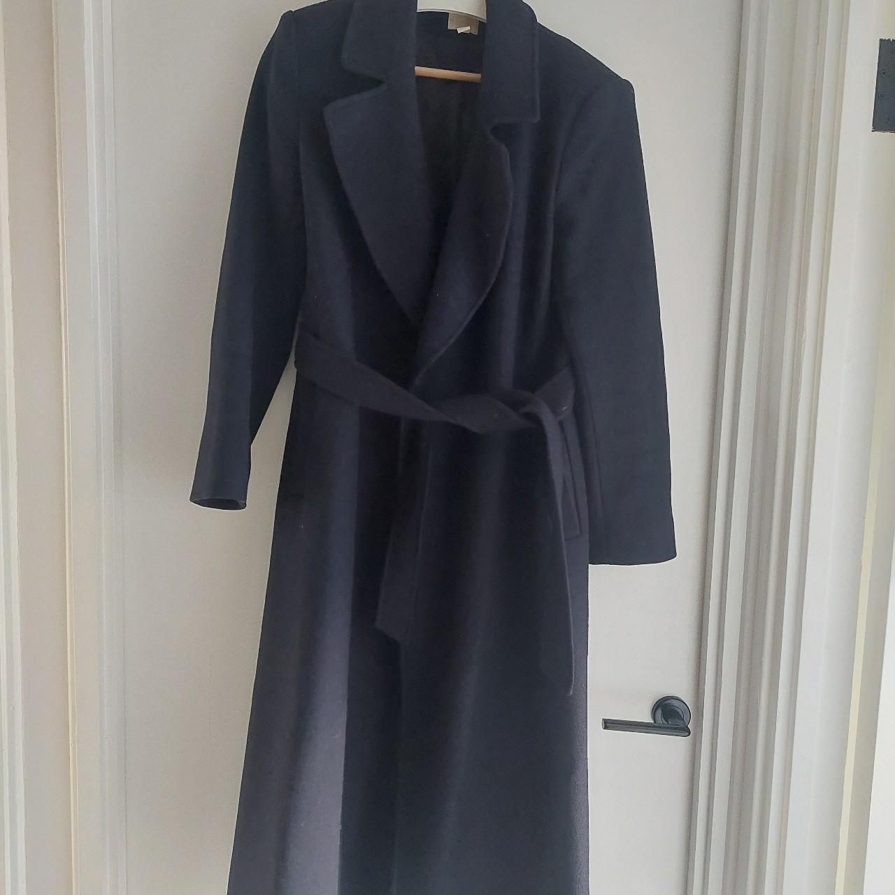 Long Wool Coat. Belt Wrap. Fits Size 10. H&m. Great... - Depop