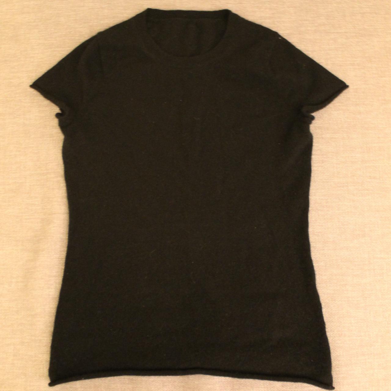Black cashmere tshirt cashmere tshirt top Depop