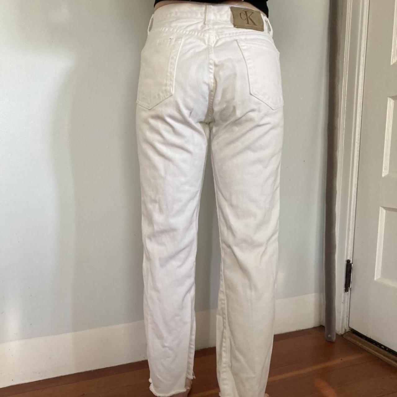 WHITE UNTOUCHED CALVIN KLIEN JEANS! Tag says size... Depop