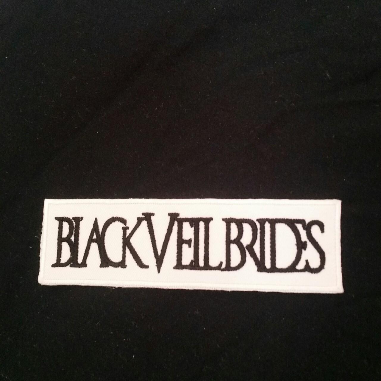 Black Veil Brides band patch. White, approximately... Depop