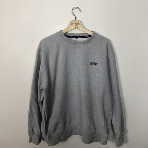 Palace Basically A Crew - Grey Marl - Size XLarge |... - Depop