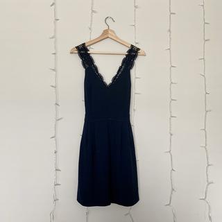 S zane Robe Ombeline dress Navy blue Size US 4 Depop