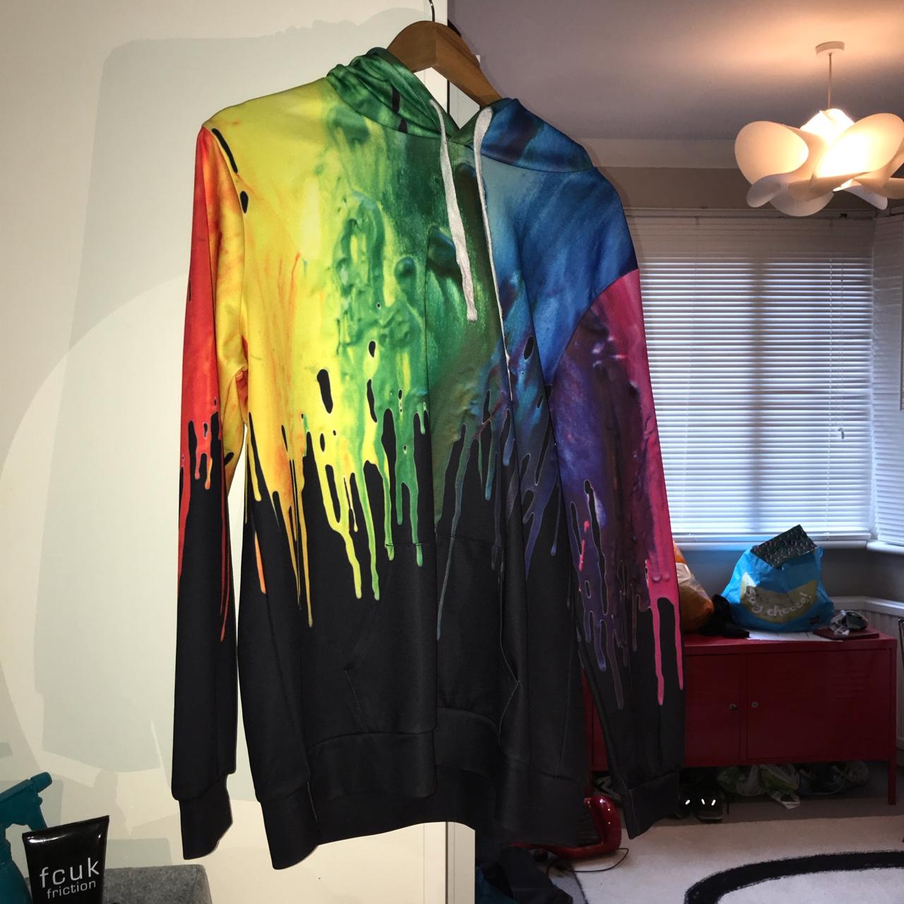 Dripping rainbow clearance hoodie