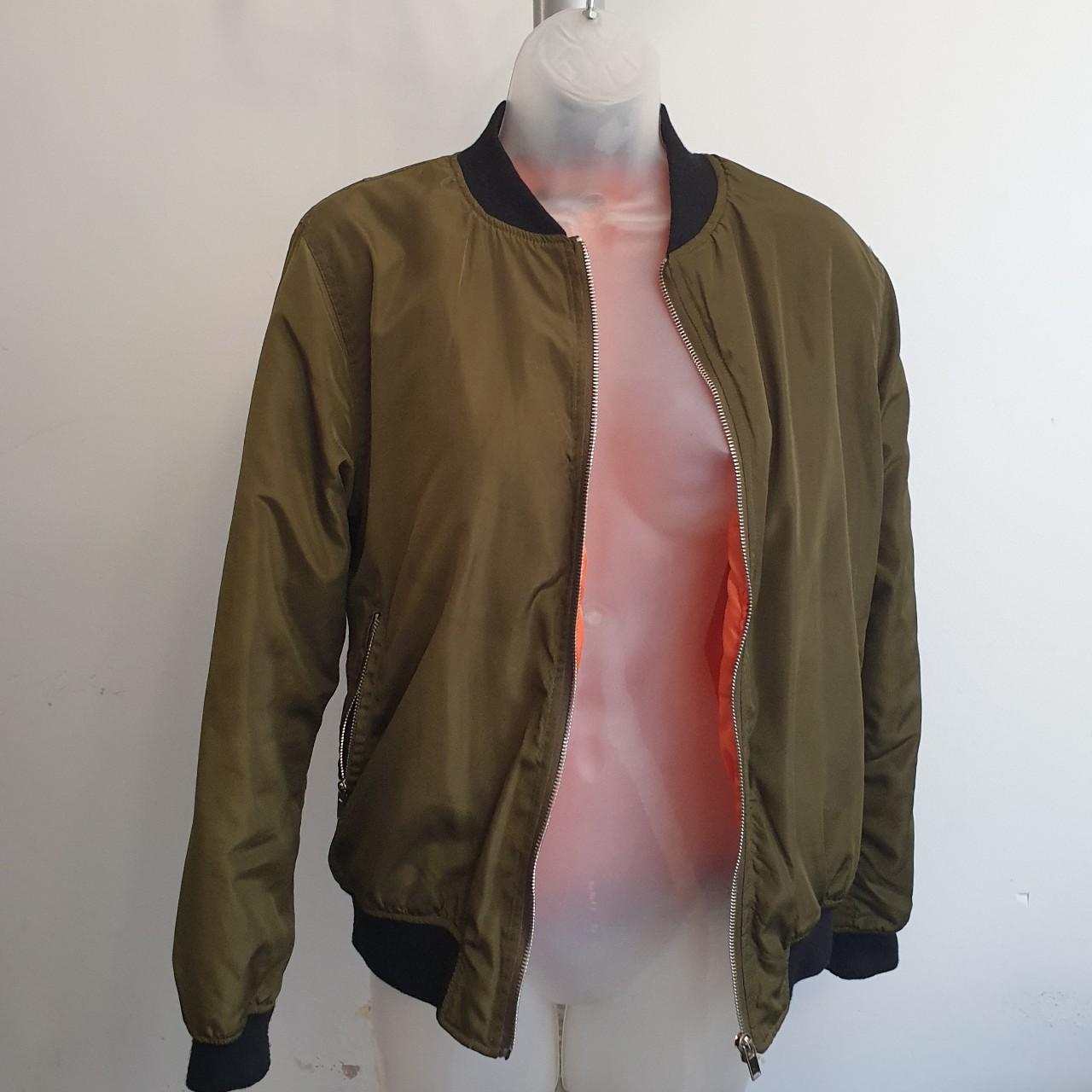 Green jacket with orange inside hotsell