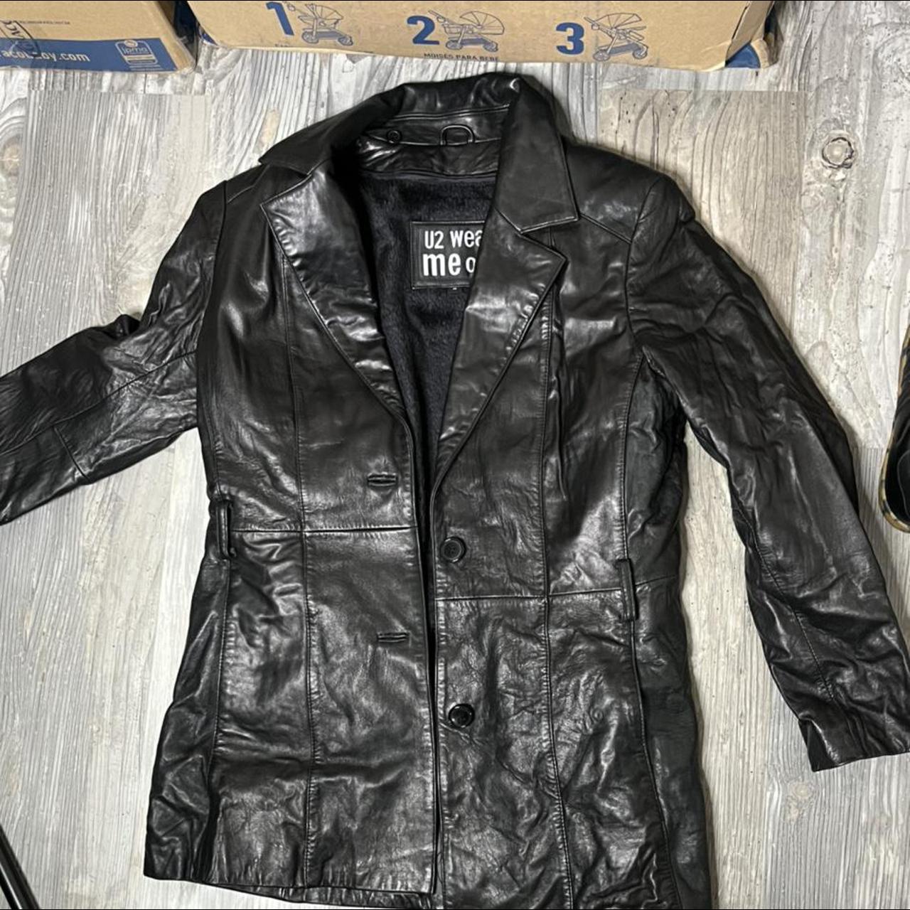 Rachel Green inspired fitted 90s leather vintage jacket - Depop