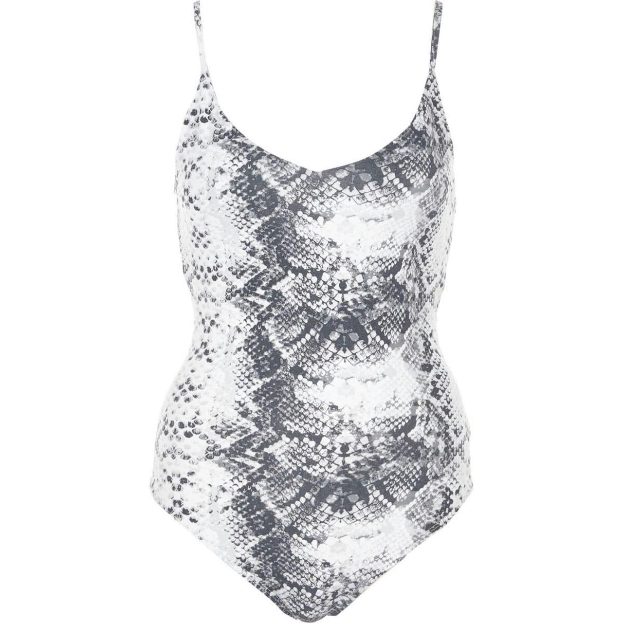 River Island grey snakeskin bodysuit Depop