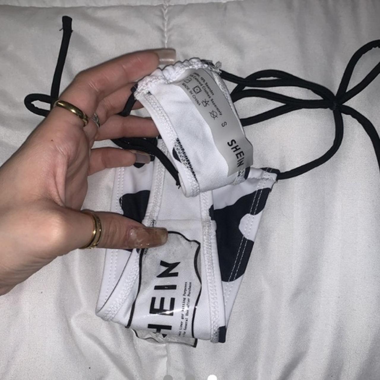 Shein cow print bathing suit size small worn once Depop