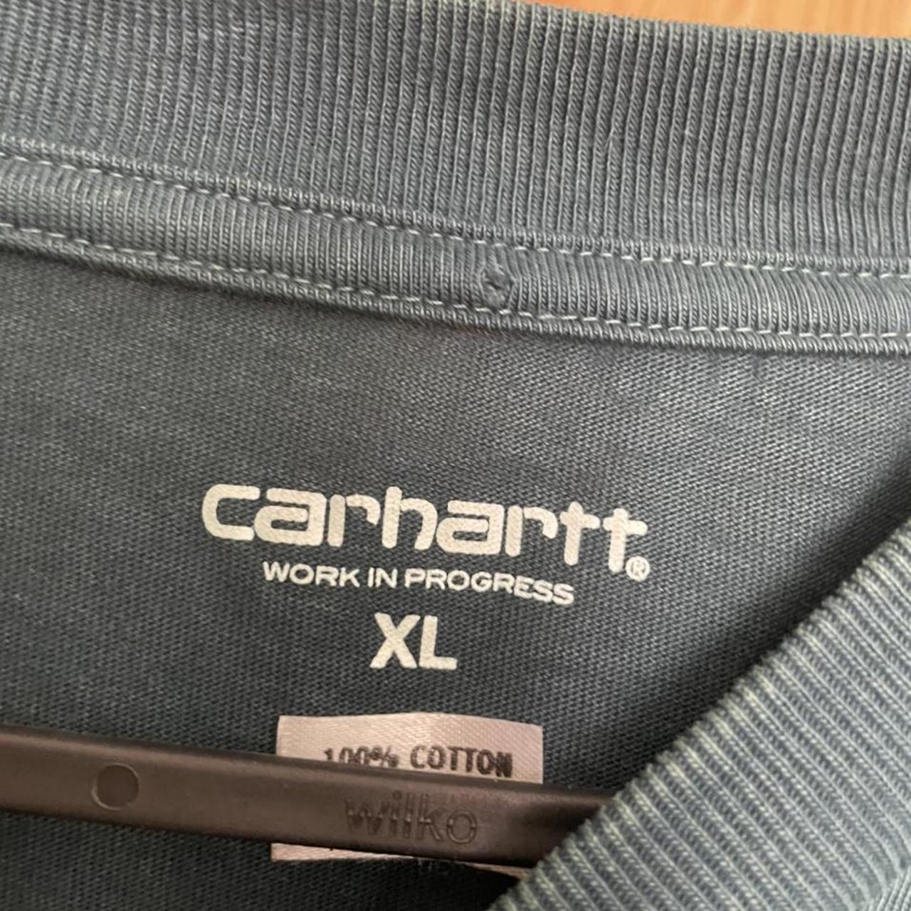 Carhart t shirt , blue, size XL , never worn so... - Depop