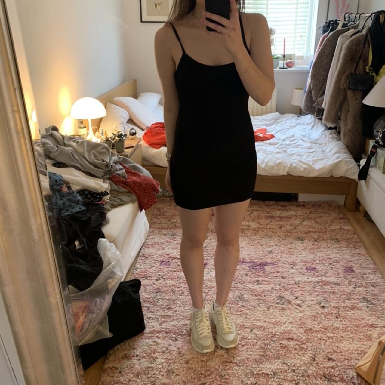 h&m black summer dress