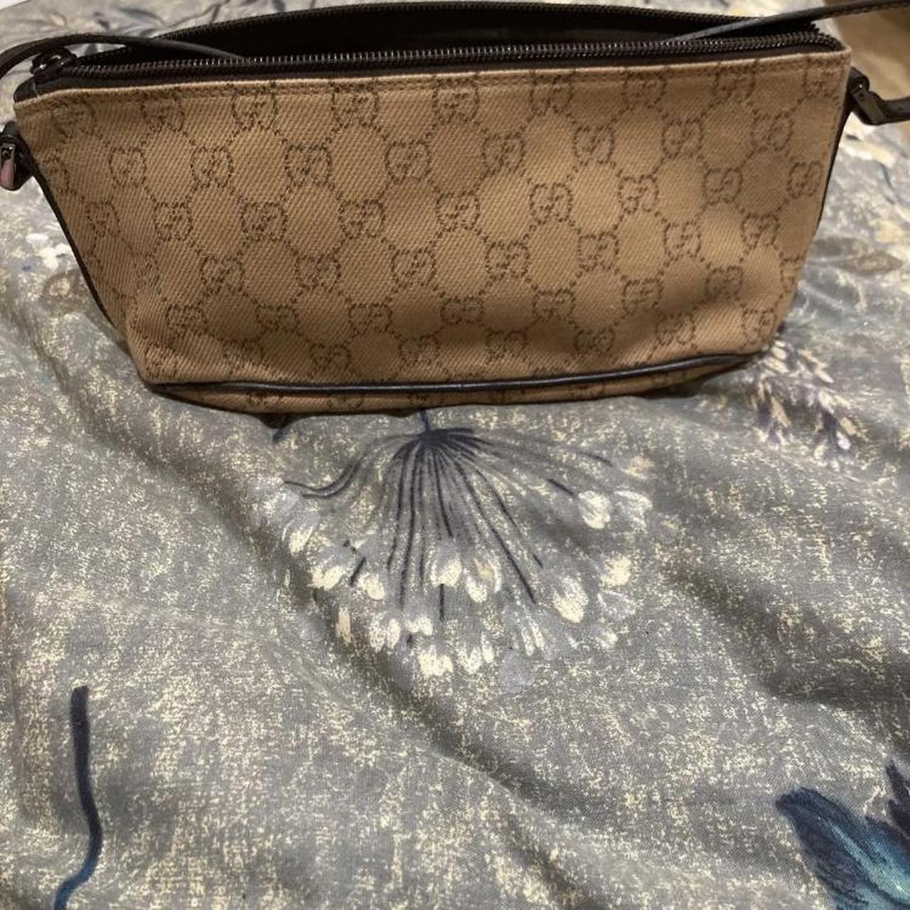 Vintage Gucci baguette bag tan. Slight scuff on the... - Depop