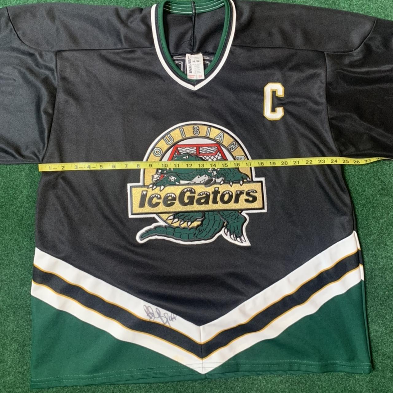 Vtg Louisiana Ice Gators Game Authentic Jersey Rare Hockey Worn