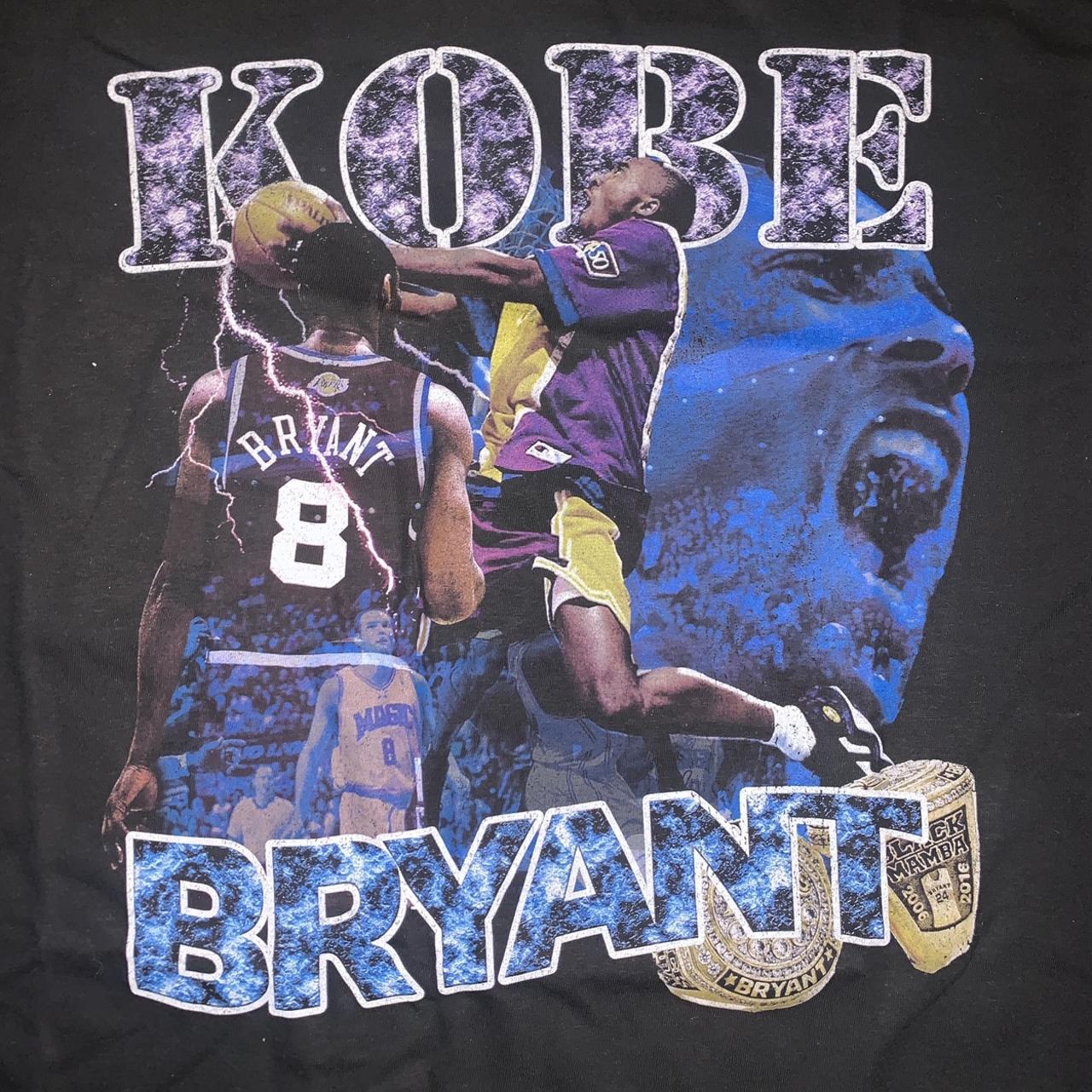 Vintage Kobe Bryant Mamba NBA Los Angeles Lakers Champion Bootleg Rap Small Shirt