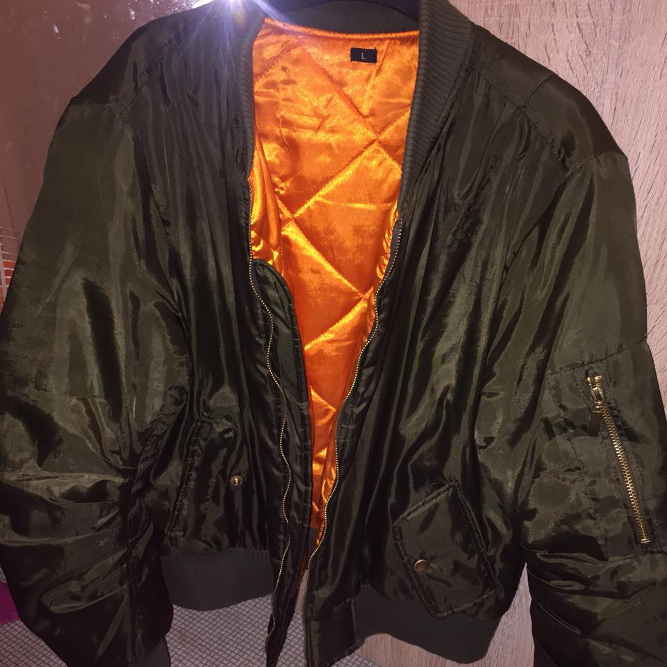 Bomber jacket orange inside best sale