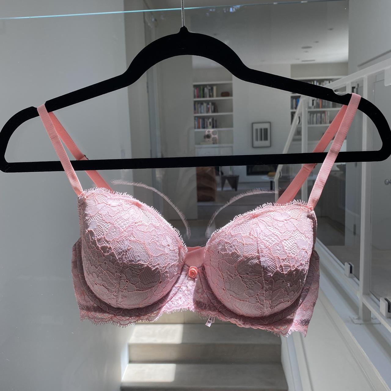 Victoria's Secret pink lace bralette size medium - - Depop