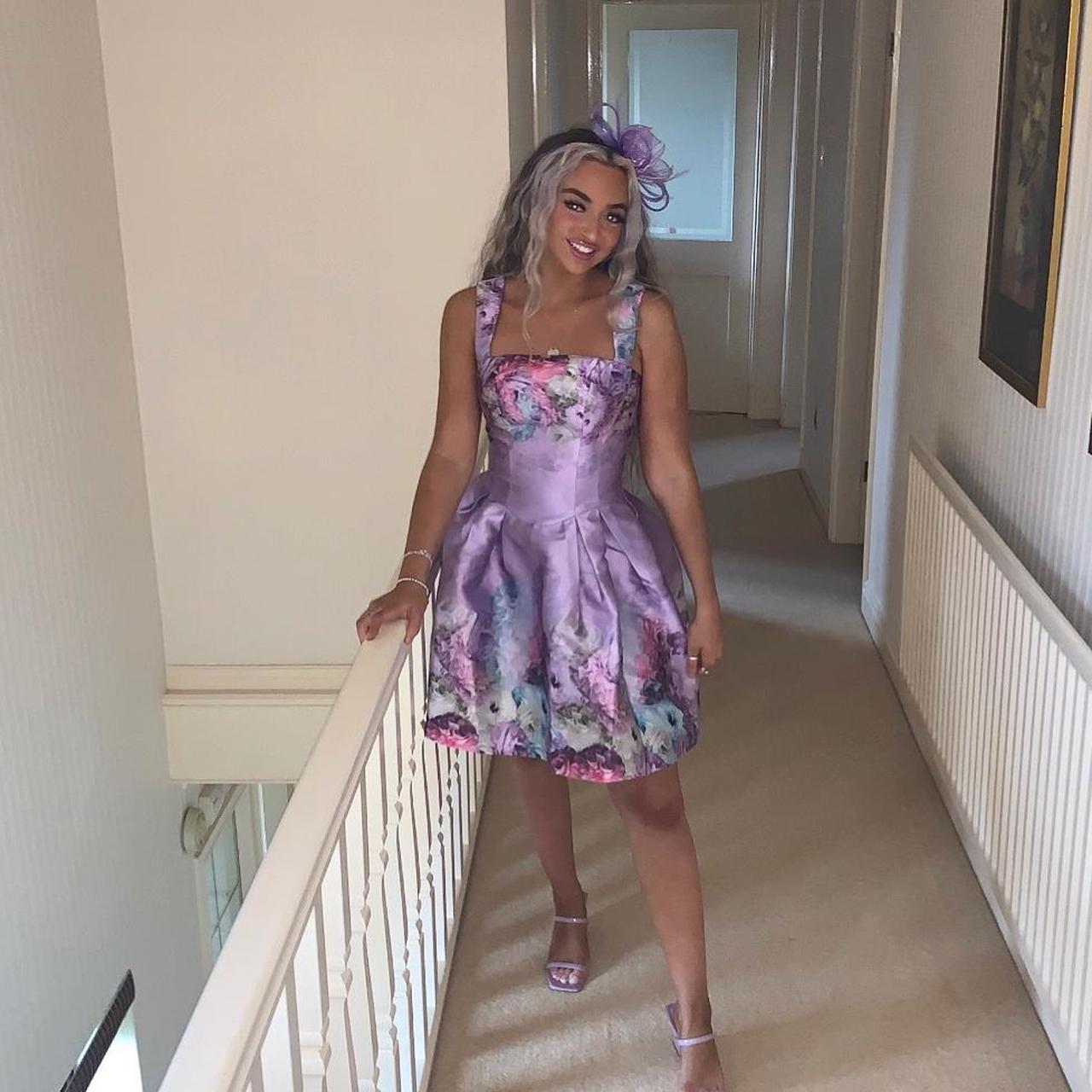 purple races dress