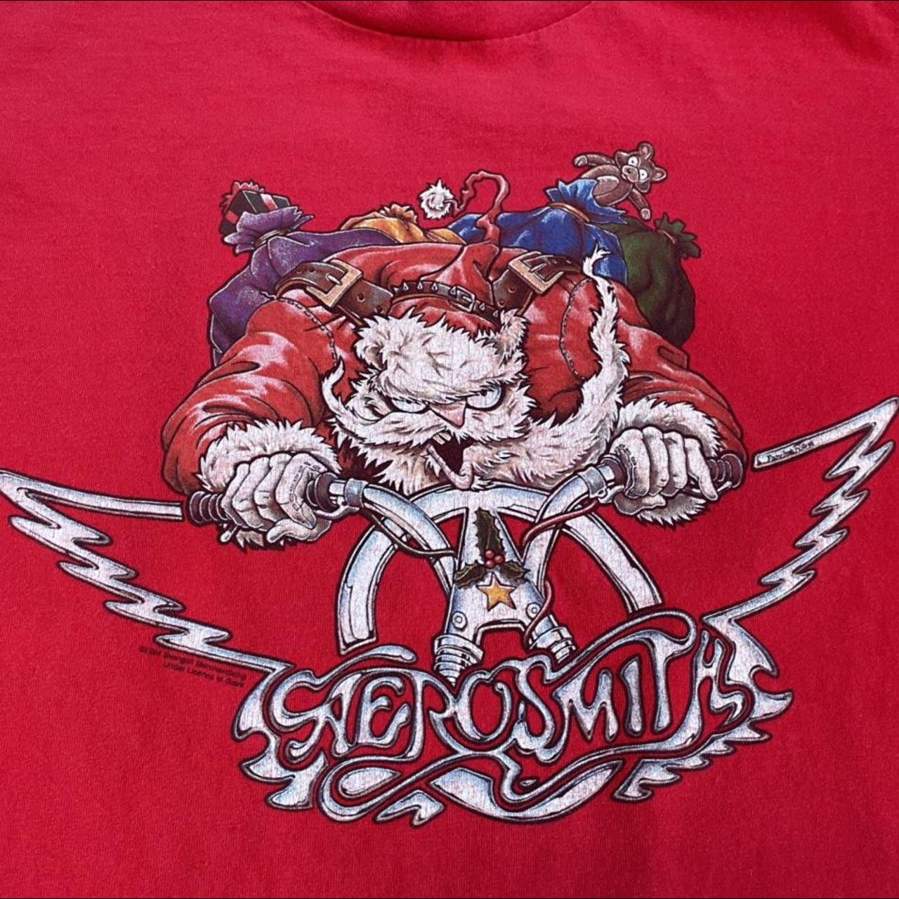 Mens XXL Vtg Aerosmith Concert band tour T-Shirt 2 Sided Boston Red Sox  Collab