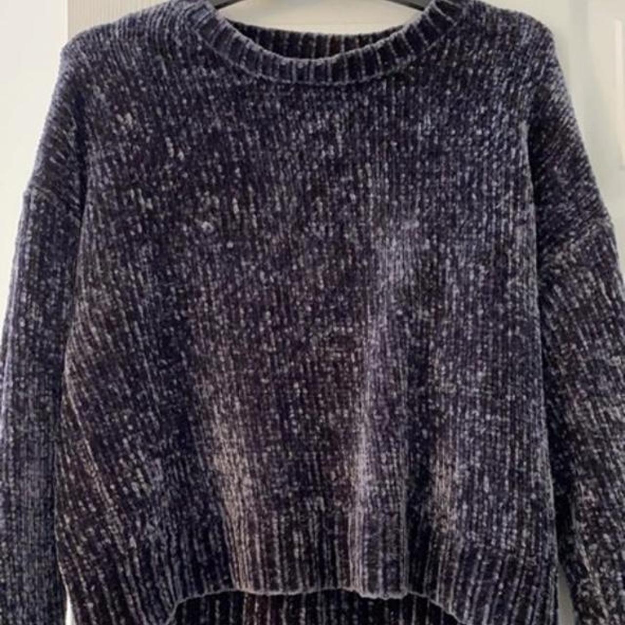 New look navy chenille jumper, size M, worn a few... - Depop