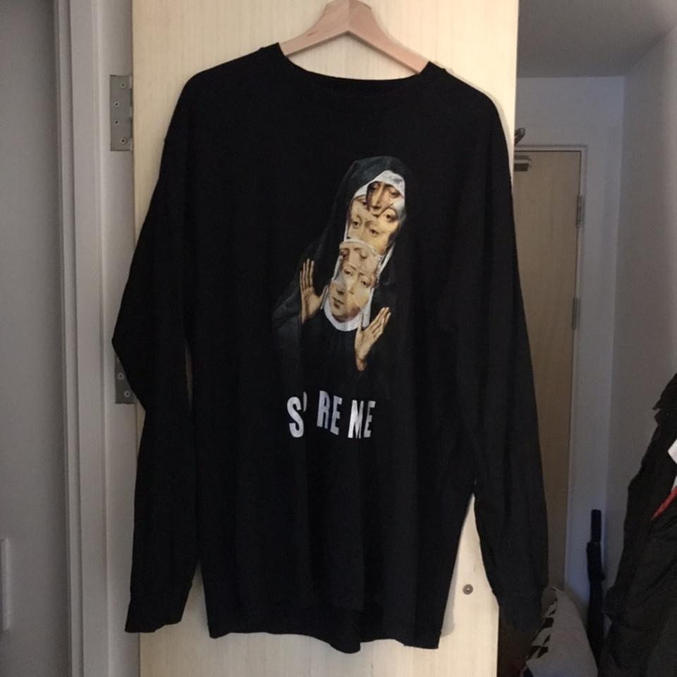 Supreme Nun L/S tee XL size, PERFECT for oversized... - Depop