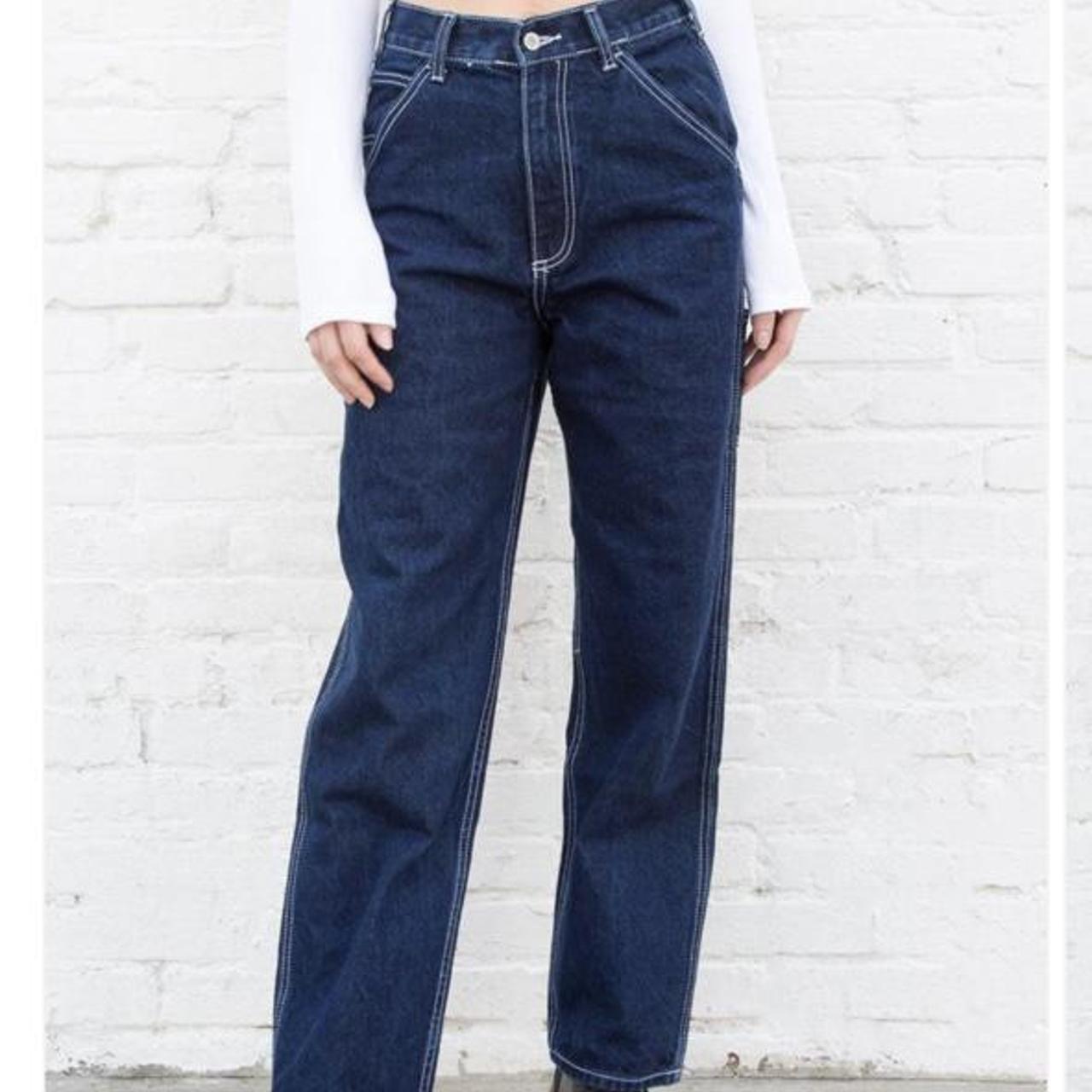 brandy melville talia dark wash jeans size small... Depop