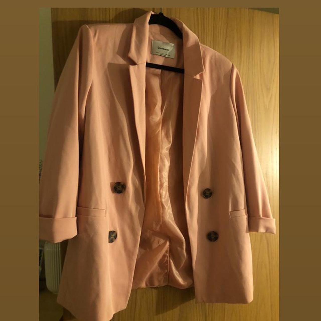 blazer stradivarius pink