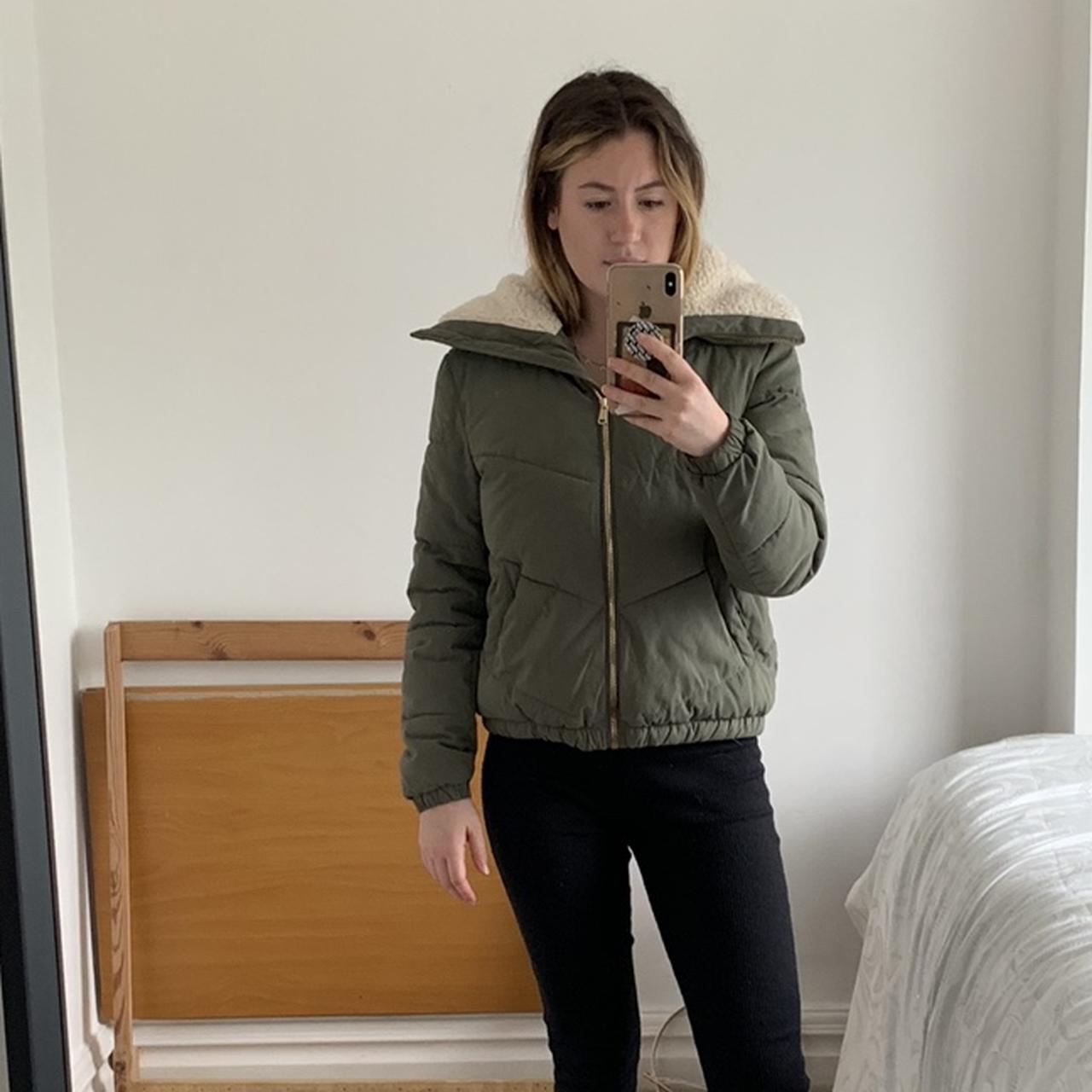 primark khaki puffer coat