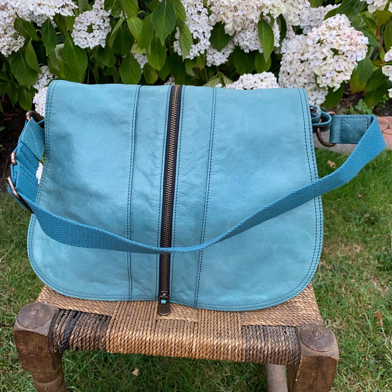 Light blue leather Kipling hand back with shoulder... - Depop