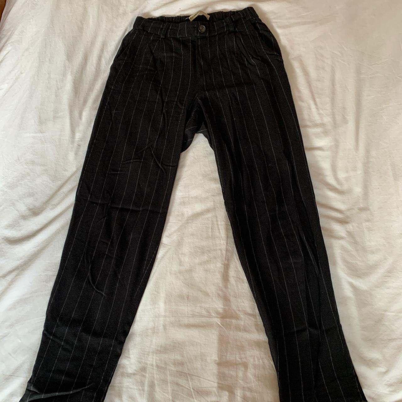 Pull & Bear pinstriped stretchy trousers Never worn... - Depop