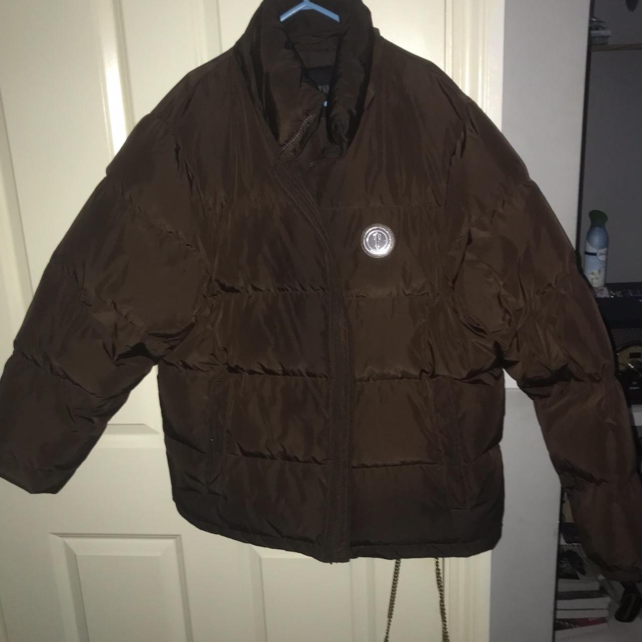 Trapstar Irongate Brown Puffer With Detachable Hood... - Depop