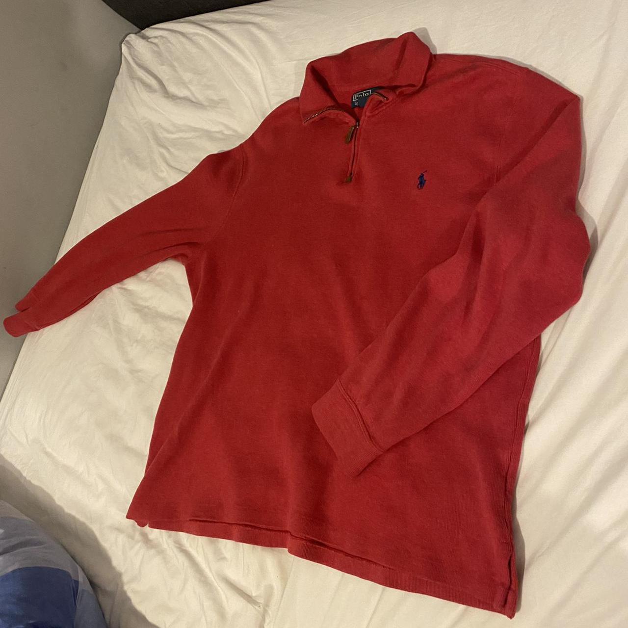 red polo quarter zip