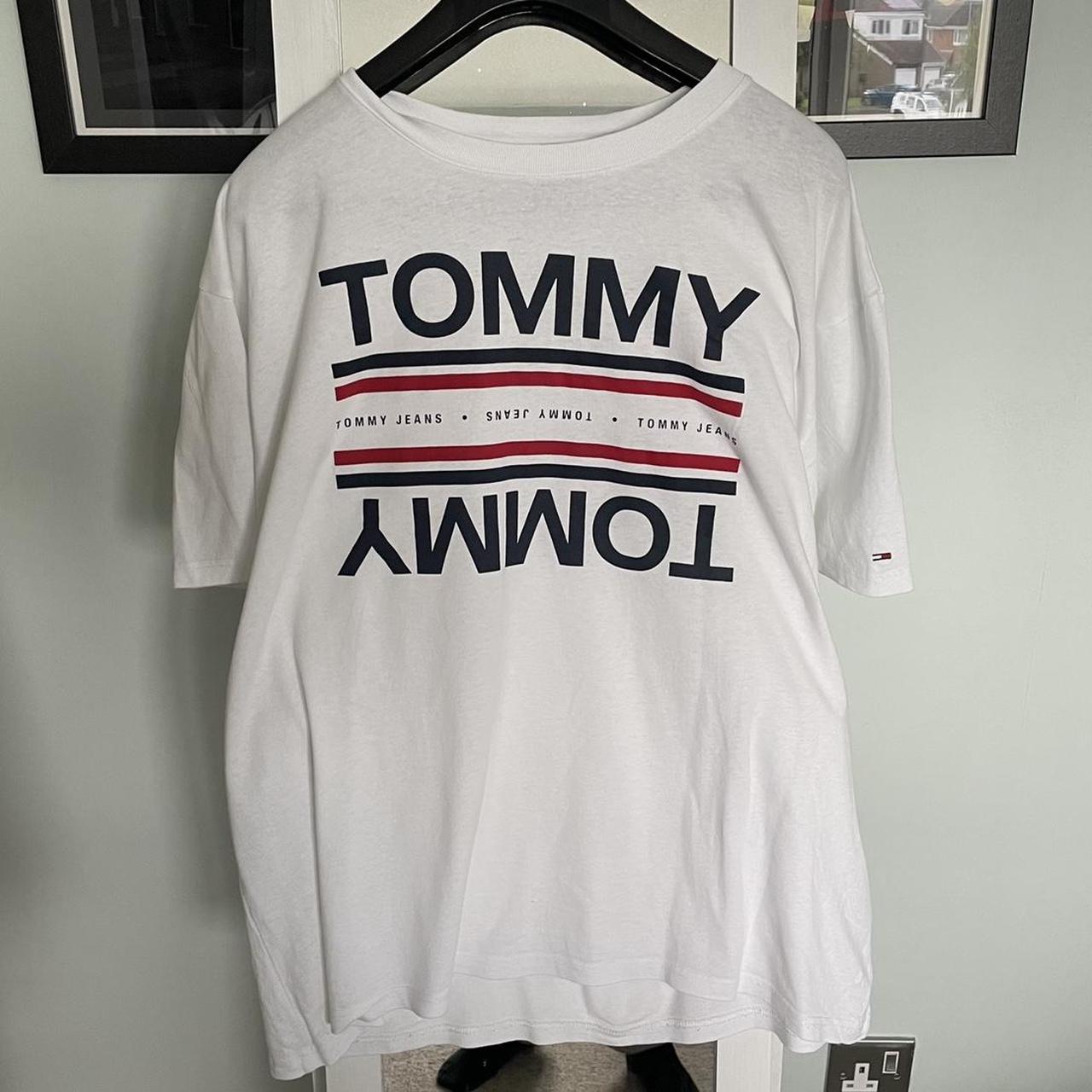 Tommy Hilfiger white t shirt - good condition no... - Depop