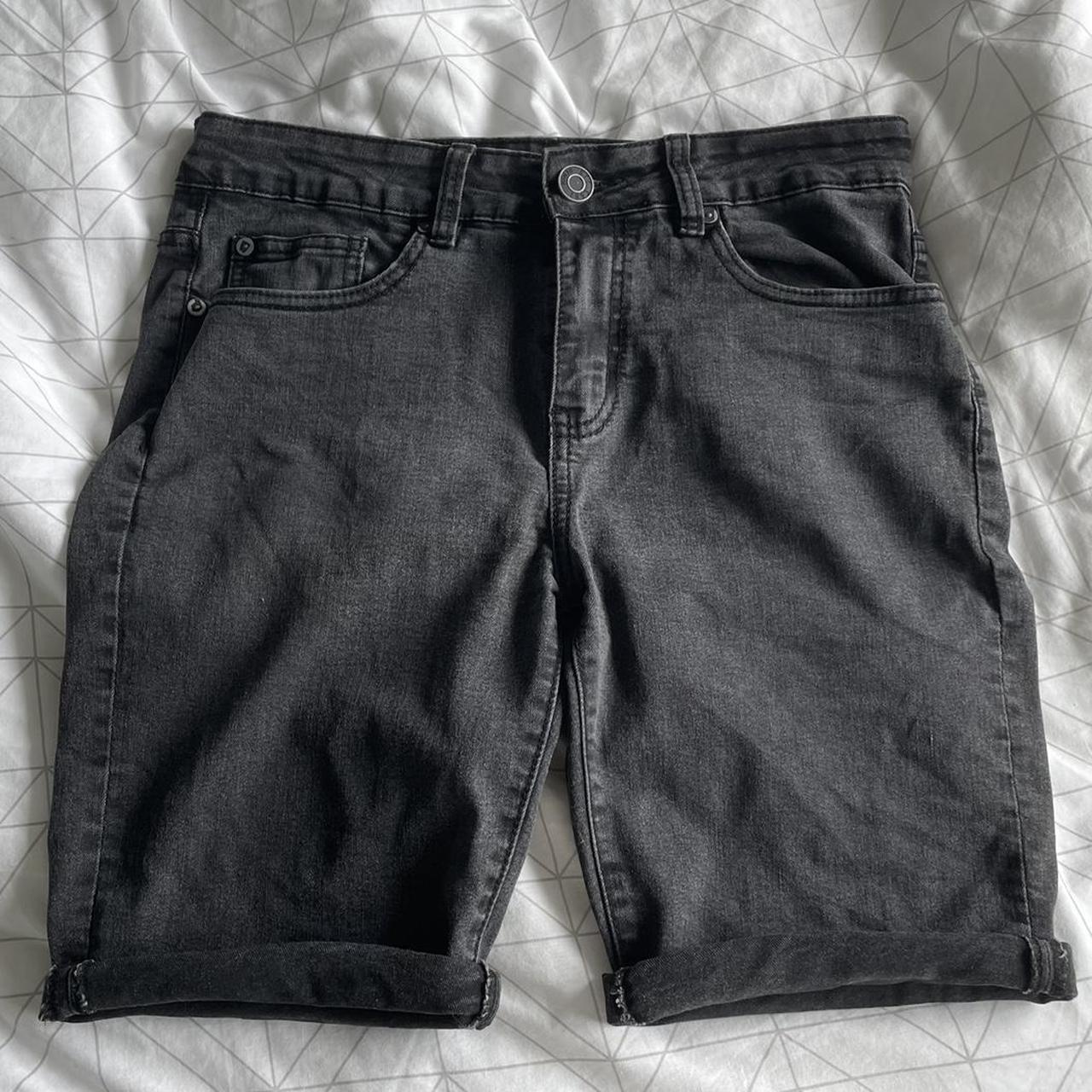 Jay Jays slim washed black denim shorts excellent... Depop