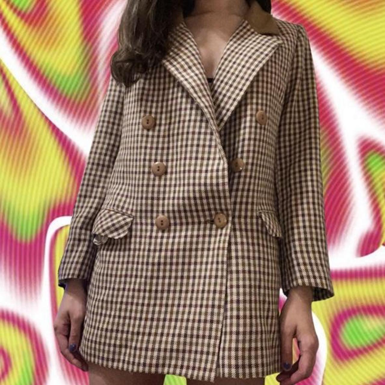 Product Image 1 - Vintage Gingham/ Plaid shoulder padded