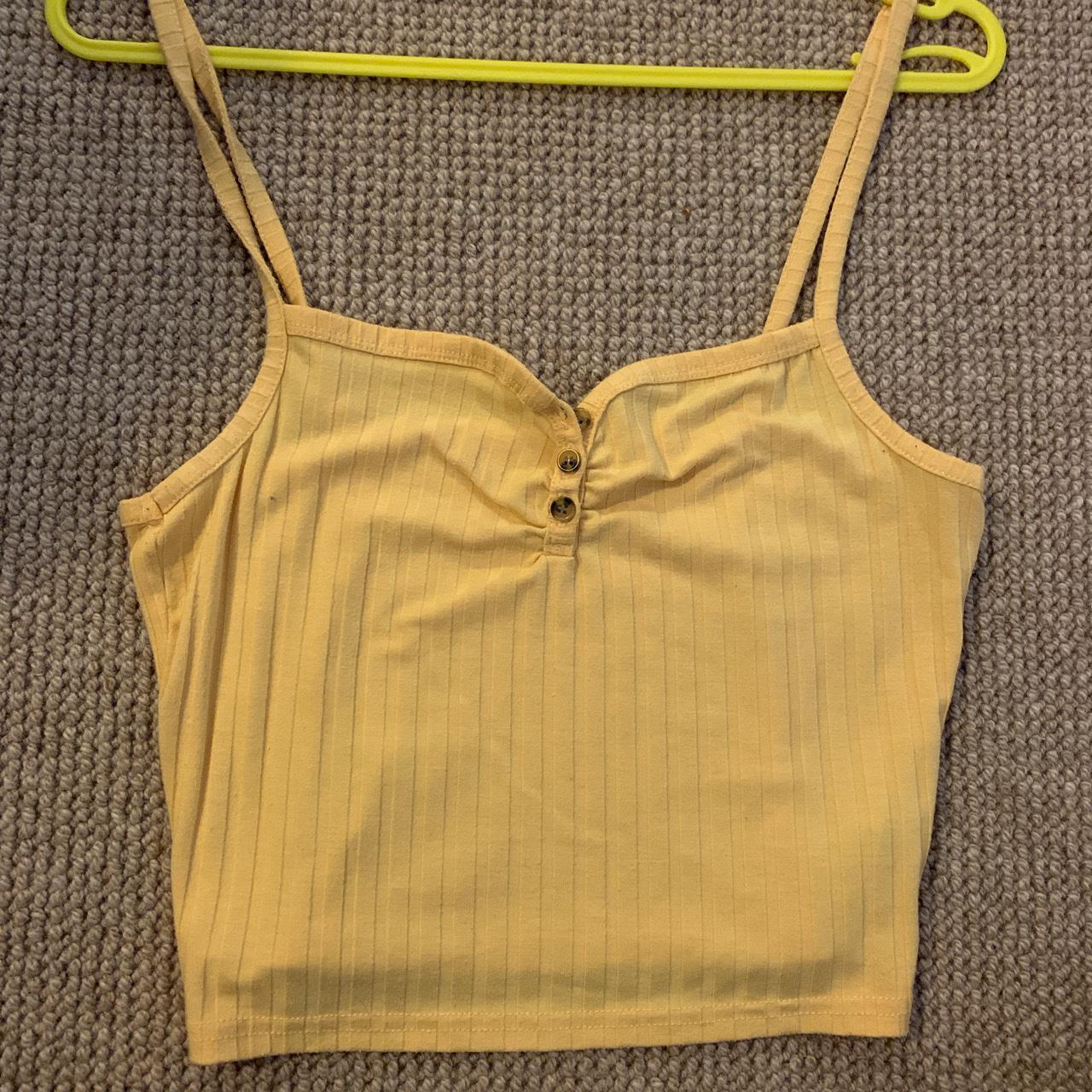 Topshop Women's Yellow Vest | Depop