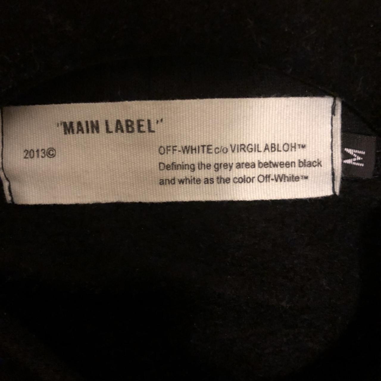 Off white main hot sale label 2013 hoodie