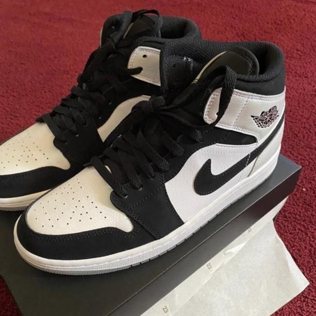 Air Jordan 1 mid white/black M9/W10.5 Brand new in... - Depop