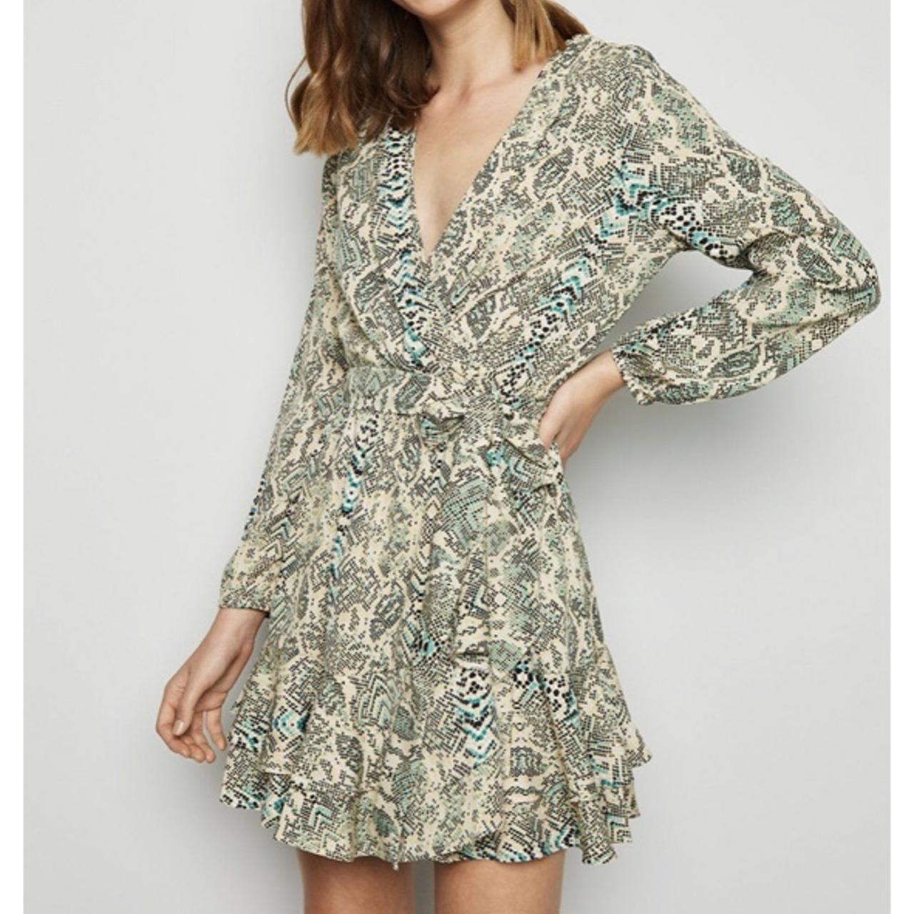 Quiz snake print wrap 2024 dress