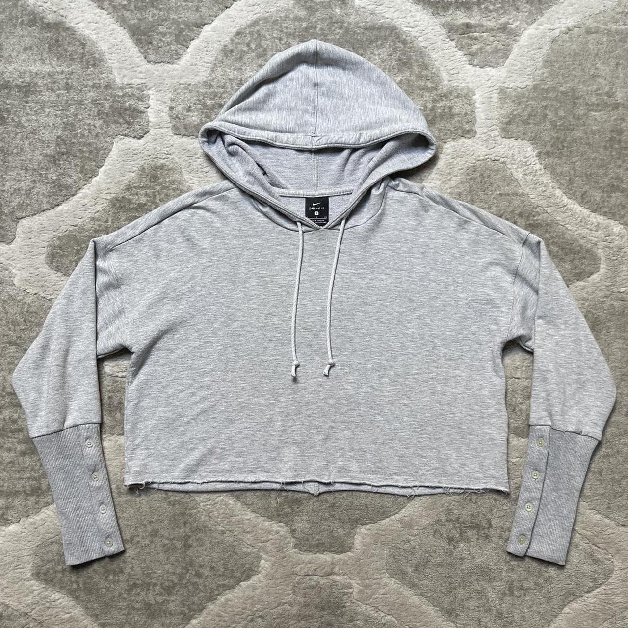 Nike Yoga luxe cropped hoodie in gray