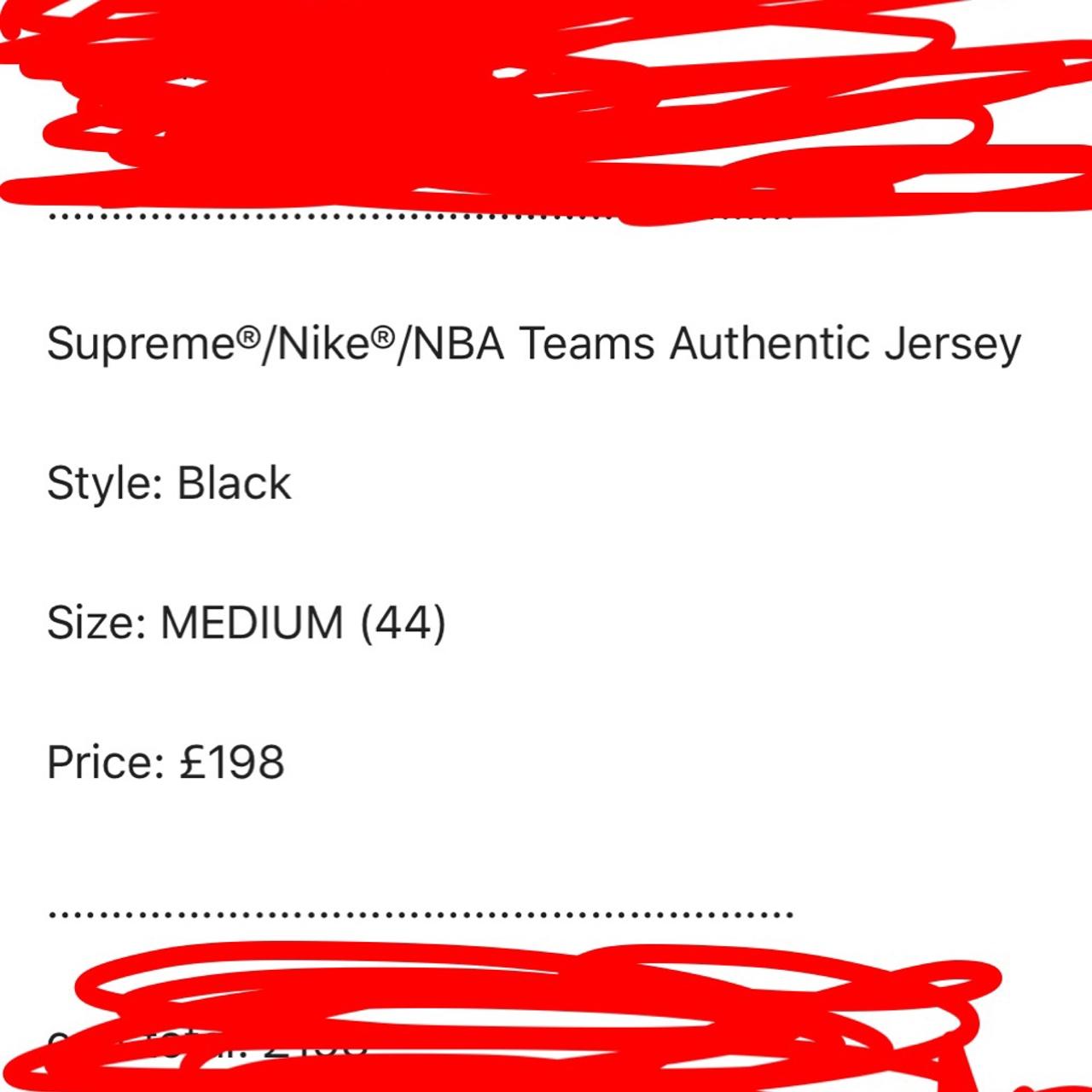 Supreme x Nike x NBA Teams Authentic Jersey 'Black